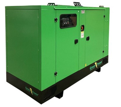 Perkins Elverk 100 kVA 80 kW ljudisolerad/täckt manuell startpanel